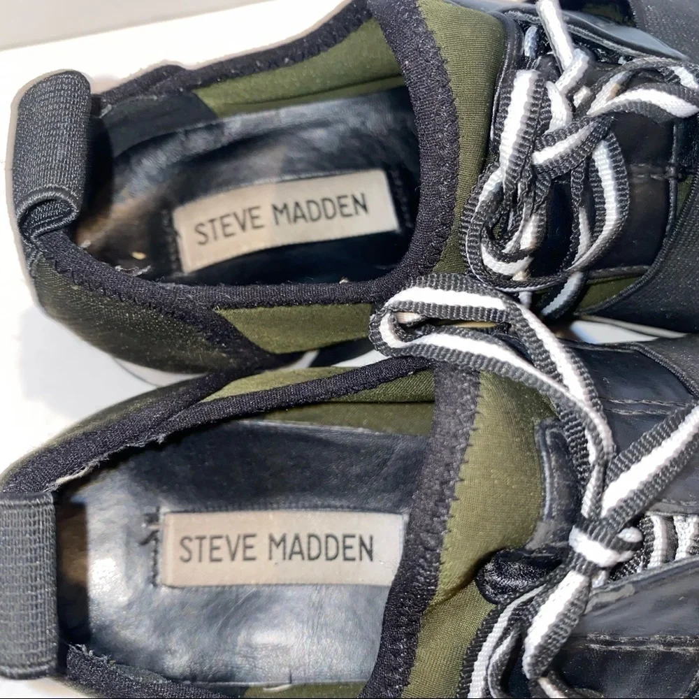 Steve Madden | Antics Green Camo Sneaker 7.5